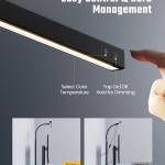 SUPERDANNY LED Desk Lamp for Office Home, Eye-Caring Desk Light with justable Gooseneck, 12W Touch Control Dimmable Brightness, Architect Clamp Lamp with USB apter for Reing Study Workbench