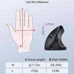 TECKNET Ergonomic Mouse, Wireless Rechargeable Vertical Mouse for Carpal Tunnel Right Hand, 4800 DPI 5 justable Levels 2.4GHz with USB-A Receiver, Silent Click, for Laptop, PC, Desktop (Not USB-C)