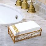 200 Pack Guest Towels Disposable Bathroom, Soft and Disposable Hand Towels, Decorative Bathroom Napkins for Party,Dinners, Wedding, Thanksgiving, Gold