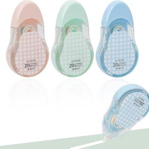 M&G 3Pcs White Correction Tapes, 65.1 Ft Cute White Smooth Pull Out Tape for Writing, Instant Correction Applicator Easy to Use for Portable School Office Supplies (Pastel Color)