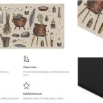 Dark Grey Fantasy Desk Mat, Mysterious Medicine Bottle Mouse Mat, Large Desktop Game Mat, Computer Keyboard and Mousep XXL, Funny Office Decoration, Home Desktop Accessories 31.5"X15.7"