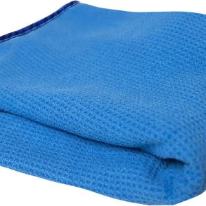 Chemical Guys MIC708 Waffle Weave Glass and Windor Microfiber Towel, Great for Cars, Trucks, SUVs, RVs & More, Blue (24"x16")