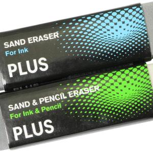 2-Pack Sand Eraser for School Stationery Office Correction Supplies,Double He Remove Ink/Pencil Markings,Sand and Rubber Particles for Erasing Ballpoint/Fountain Pen
