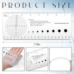 Geiserailie 4 Pcs Medical Ruler with Wound Measuring and Pupil Gauge Wound Measurement Tools for Nurses Wound Measuring Guide for Nurses Body Wound Care