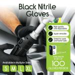 Inspire Black Nitrile Disposable Gloves | 4.5 Nitrile Disposable Safety Medical Cooking Cleaning Black Gloves