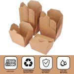120 Pack 28 oz Cardboard Food Containers, Brown Take out Boxes, To Go Boxes for Food, Paper Food Containers For Food Delivery and Takeaway, Party and Catering Needs, Microwaveable