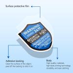 3PCS Security Alarm System Sign for Home, Self-hesive Weatherproof Small 24 Hours Warning Sticker, Safety Protection System for House Doors and Windows, Business Indoor & Outdoor Use 2.8x2.4 In