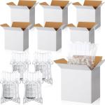 25 Sets 6x4x6 Inches Mug Boxes for Gift, Small Shipping Cardboard Box with Bubble Pouch for 15oz Sublimation Coffee Mug Packaging Gift Box for Wrapping Shipping Storing Fragile Item (White)