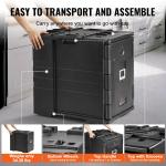 VEVOR Insulated Food Pan Carrier, 95 Qt Hot Box for Catering, LLDPE Food Box Carrier w/Double Buckles, Front Loing Food Warmer w/Handles, Stackable End Loer for Restaurant, Canteen, etc. Black