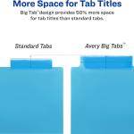 Avery Insertable Plastic Dividers for 3 Ring Binders, 8 Tabs per Set, Big Tabs, Two Pockets, Two-Tone Multicolor Binder Dividers, Works with Sheet Protectors (11989)