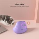 KYSONA 57° Ergonomic Wireless Tower Mouse, Vertical Quiet Ergo Mouse, Bluetooth(BT5.0,BT3.0)&2.4G, (800/1200/2400/2400/4000), 7 Buttons for Windows, macOS, iPOS, Laptop, PC,Purple