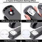 17 in 1 Black Desk Organizers and Accessories Set, 3 Office Desk Supplies Storage Organization, 4 Pens, Stapler, Staples & Remover, Tape & Dispenser, Scissors, Ruler, Clips, Hole Punch, Back to School