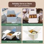 MeyerPak MeyerBarn White Glossy Barn & Chicken Boxes, Take Out Cartons with Handles, Resistant & Durable Cardboard Food Box, Disposable Lunch Boxes, To Go Food Storage Container, 10lb (Pack of 20)