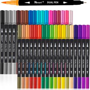 Dual Markers Brush Pens Stocking Stuffers, 36 Art Markers Christmas Gifts for Teens, Double Tip Colored Pen for ult Coloring Books Art Suppliers