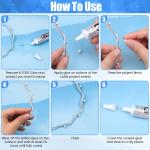 B-7000 Glue Clear for Rhinestone Crafts, Jewelry and Be hesive B7000 Semi Fluid High Viscosity Glues for Clothes Shoes Fabric Cell Phones Screen Repair Metal Stone Nail Art Glass (4x15 ml/0.5 oz)