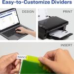 Avery Insertable Plastic Dividers for 3 Ring Binders, 8 Tabs per Set, Big Tabs, Two Pockets, Multicolor Binder Dividers, Works with Sheet Protectors (11903)