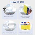 4Pcs Window Venetian Blind Cleaner Duster Tool,Washable 7 Fingers Dusting Cleaner and Air Vent Cleaner,Shutter Brush,Blinds Air Conditioner Keyboard Fan Duster Dirt Housekeeping Tool