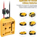 Power Wheels apter for Dewalt 20V Battery apter Power Wheels Battery Conversion Kit with Switch, Fuse & Wire Terminals, 12AWG Wire, Power Connector for DIY Ride On Truck, RC Car Toys and Robotics