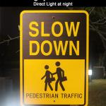 Joffreg Slow Down Pedestrian Traffic Sign,17 x12 Inches,Reflective Aluminum,UV Printed,Weather Resistant,Waterproof,Durable Ink,Easy to Mount,Outdoor Use(2 Pack)