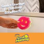 Scrub Ddy 6 Scrub Mommy Kitchen Sponges & 1 Ddy Cdy Sponge Holder - Scratch-Free for Dishes & Multipurpose Cleaning - BPA Free & Me with Polymer Foam - Stain & Odor Resistant