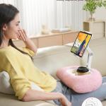 Lamicall Tablet Pillow Stand Holder - [Food-Gre Bowl][Soft & Fluffy] iP Stand w/justable Arm, Kindle Accessories for Reing in Bed, Lap Kindle iP Holder for 4.7-13" Tablet, E-Reer, iPhone