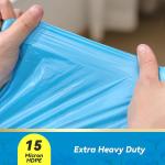300 Count 15 Micron Extra Thick 4 Gallon Drawstring Small Trash Bags, Sturdy & Tear-Resistant Small Garbage Bags for Bathroom, Office, Bedroom & Kitchen