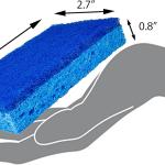 Basics Non-Scratch Scrub Sponges, Safe on Non-stick Cookware, Blue, 6 Count