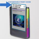 Performore - 12 Pocket Spiral Subject Organizer with 6 Dividers, Folder Organizer Spiral Binder with Front Cover Pocket and Customizable Cover, Erasable Write On Tabs for Documents Files Projects