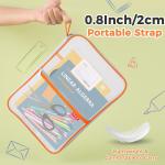 Pendancy Mesh Zipper Pouch 14.8x10.8 in Transparent Lightweight Nylon File Folders, A4 Size Multi-layer Subject Document Organizer Accessories Storage bag for Office and School Supplies(4 PCS)