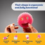 Scrub Ddy 6 Scrub Mommy Kitchen Sponges & 1 Ddy Cdy Sponge Holder - Scratch-Free for Dishes & Multipurpose Cleaning - BPA Free & Me with Polymer Foam - Stain & Odor Resistant