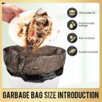 Handle Trash Bags 4 Gallon 100 Counts Small Garbage Bags for Office,Kitchen,Bedroom Waste Bin, Rubbish,Trash Can Liner