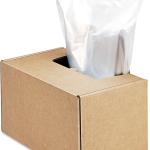 Fellowes Powershred Shredder for 2127/3140/3250/4250 Series 50 Bags & Ties (3604101), 50 Gallon, clear