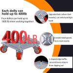 Furniture Dolly Sliders, Furniture Movers with 360° Rotation Wheels, Furniture Lifter Tool Set, Upgred Carbon Steel Panel Dolly, Suitable for Moving Heavy Furniture, Appliances, Cabinet, Fridge