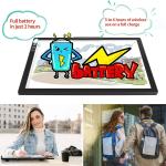 A4 Light Box for Tracing - Rechargeable Diamond Painting Light Board with Carry Case, Stepless Dimmable 6 Levels Brightness Light Table, Battery Powered Portable Light P for Weeding Vinyl Tracing