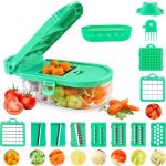 12-in-1 Vegetable Chopper ，Dicer，Professional 8 Bles vegetable chopper，Onion Chopper，Potato slicer，Cheese Grater，Home Essentials & Kitchen Ggets，Budget-Friendly