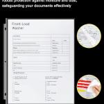 Sheet Protectors 8.5 x11 Inch, 100 Pack Page Protectors for 3 Ring Binder, Top Loing Plastic Sleeves with Reinforced 3-Hole Punch for Binders, Letter Size, for Documents and Photos, Office Supplies.