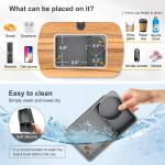 Lap Beanbag Tablet Pillow Stand,justable iP Holder with Snack Bowl,360° Rotating Clip for 4.7-13" Kindle,Phone,Tablet.Ideal for Hands-Free Reing and Relaxation on Bed,Couch,Recliner,Gray