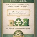 Waste Reduction & Recycling Log: Waste Diversion & Sustainability Tracking: EPA Compliant Waste Management | Diversion Rate Calculations | Cost ... Goals | Environmental Impact Metrics