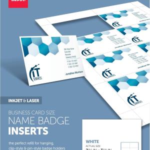 Office Depot Bge Inserts, 2 1/4in. x 3 1/2in., White, Pack of 400, OD98846