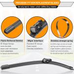 OEM Wiper Bles Replacement for Audi A4 Q5 Q3 A5 RS5 S5 allro 2009-2020 Original Equipment Replacement Windshield Wipers 24 inch / 20 inch -Original Factory Quality (Set of 2) Top Lock 16mm