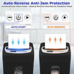 Mirco-Cut Paper Shredder Heavy Duty, 18-Sheet Shreds Paper/Card/Staple/Clip Paper Shredder for Home Office Use, Security Level P-4 Jam Proof System 30L Pullout Basket and Wheels