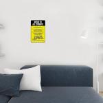 Classroom Rules Poster High School Supplies For Teachers Yellow Notice To All Students Warning Cool Wall Art Print Poster 12x18