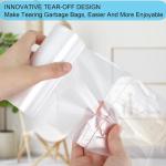 2 Gallon Small Plastic Trash Bags, 7.5 Liters Clear Wastebasket Liners Garbage Bags for Home, Office, Bathroom, 100 Counts