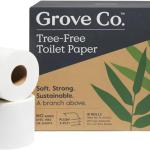 Grove Co. Bamboo Toilet Paper Tree Free & Septic Safe Bath Tissue, Ultra Soft, Durable, & Absorbent 3 Ply Sheets (1 Roll = 44.4 sq ft) Bulk Toilet Paper (Pack of 18 Rolls)