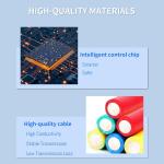 4-Slot Battery Charging Crle Kit for Zebra TC51 TC52 TC56 TC57 TC510 TC52X TC520L Barcode Scanners | Compatible with BT-000314 Battery - Charger Station with apter SAC-TC51-4SCHG-01