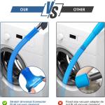 2 Pieces Dryer Vent Cleaner Kit Compatible with Most Vacuum Cleaner, Dryer Lint Brush and Vacuum Hose Attachment with Universal Connector, Quickly Lint Remover