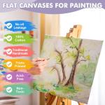 ESRICH Canvas Boards for Painting 12x16 Inch, 3 Pack Canvas for Painting Cotton Primed Acid Free Large Blank Canvas Panels for Oil Paint, Watercolor, Acrylic Paint, Gouache and Tempera.