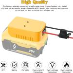 Power Wheels apter for Dewalt 20V Battery apter Power Wheels Battery Conversion Kit with Switch, Fuse & Wire Terminals, 12AWG Wire, Power Connector for DIY Ride On Truck, RC Car Toys and Robotics