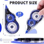 Correction Tape, 10 Pack Correction Tape Easy To Use Applicator for Instant Corrections, 39 ft Each for Study Supplies and Office Products (Blue)