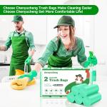 Small Trash Bags 2 Gallon Green-Biodegrable - Mini Garbage Bag For Bathroom Can Unscented Tiny Kitchen Office Car Waste Basket Liners Compostable 100 Count Chenyucheng Strong Thick Bulk